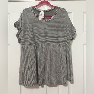 Boutique ruffle sleeve top NWT 1x